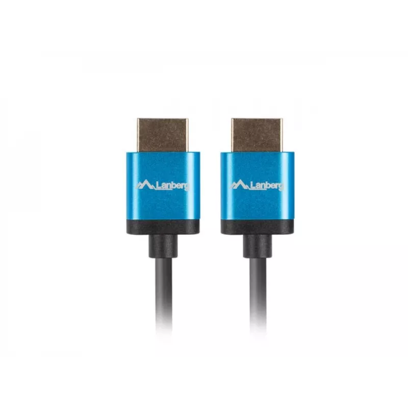 HDMI kaabel LANBERG CA-HDMI-22CU-0018-BK 1,8 m — HDMI tüüp A–A, HDMI 2.0, 18 Gbit/s, ARC, kullatud