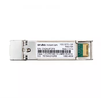 HPE Networking Instant on 10G SFP+ LC SR transiiver for Connections up to 300 Meters (R9D18A)
