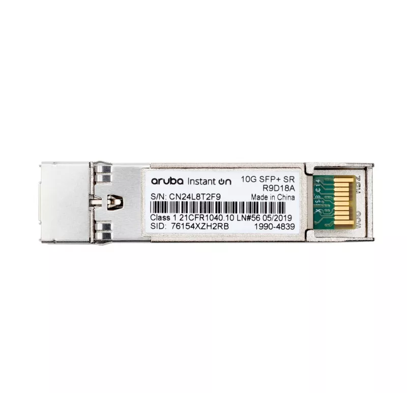 HPE Networking Instant on 10G SFP+ LC SR transiiver for Connections up to 300 Meters (R9D18A)