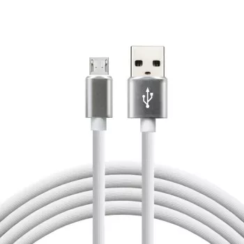 everActive kaabel USB 1m - Valge, silikoon, kiirlaadimine, 2,4A - CBS-1MW