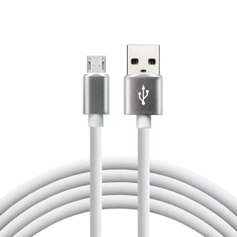 everActive kaabel USB 1m - Valge, silikoon, kiirlaadimine, 2,4A - CBS-1MW