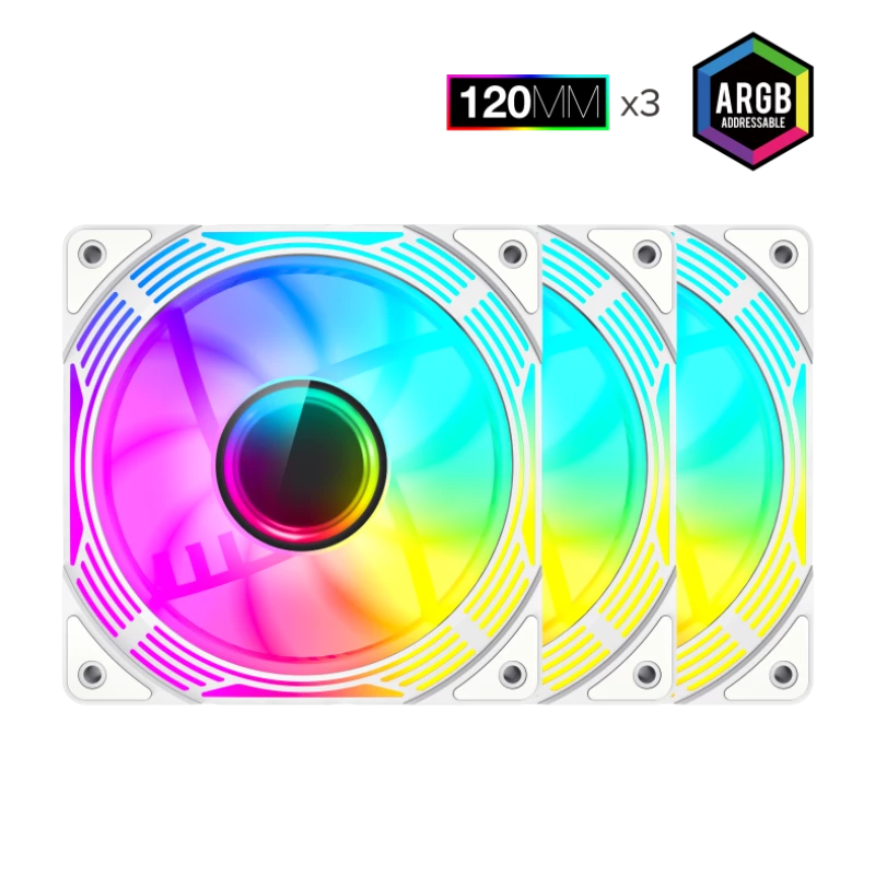 Gamemax | Korpuseventilaator | KF300R BK | Valge