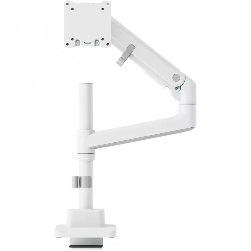 Monitor mount DIGITUS Single, clamp, 57 inch max, 27 kg capacity, VESA 75x75–100x100, Valge