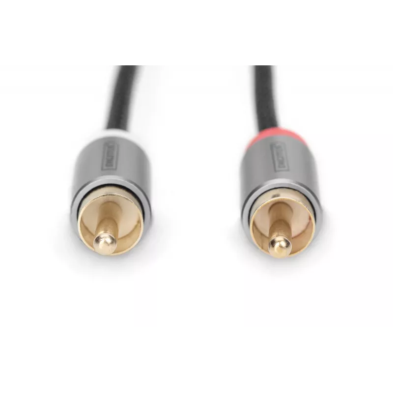 Digitus | Stereopesa 3,5 mm kuni 2 RCA-pistiku jagaja Y, M kuni M | DB-510330-018-S | 3,5 mm stereo | 2x RCA-pistik