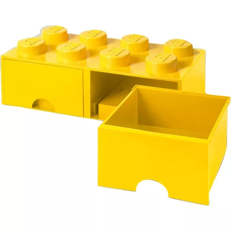 LEGO Sahtliklots 8 — kollane (mudel 40061732) hoiustamissahtel klotsidele ja väikestele osadele
