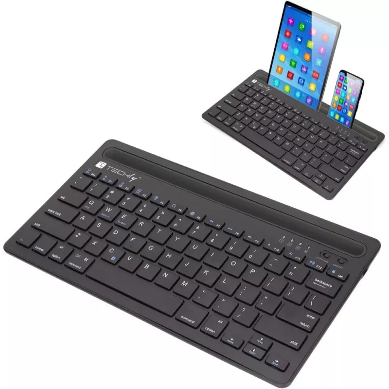 Techly ICTBK102U klaviatuur universaalne Bluetooth QWERTY inglise must