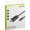 Goobay USB-C–HDMI-kaabel 4K 60 Hz 1 m must – –Pistik> HDMI (75696)