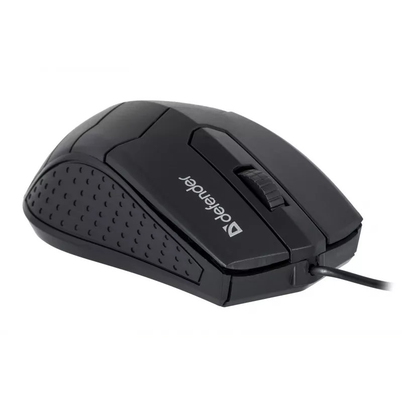 Optiline mõlemakäeline hiir DEFENDER HIT MB-530 — 1000 DPI, USB Type-A, must, 1,5 m juhe