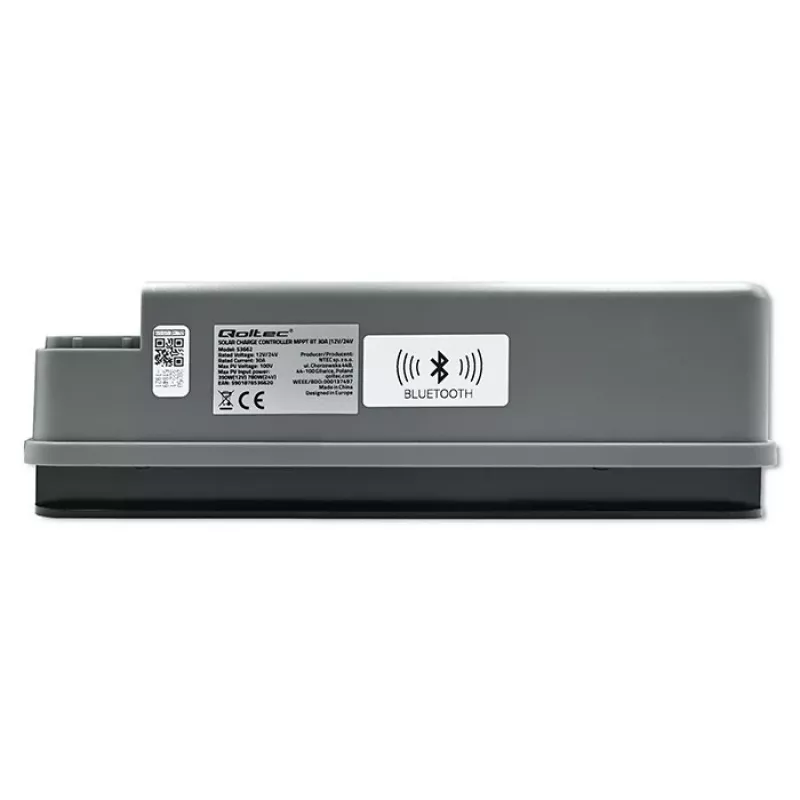 MPPT päikeselaadimiskontroller QOLTEC 53662 temperatuurianduriga