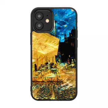 Kaitsev iKinsi ümbris Apple iPhone 12 mini jaoks — must 'Cafe Terrace' disain
