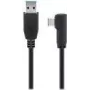 Goobay USB-C™ to USB A 3.0 kaabel 90°, must, 1 m - USB 3.0-Pistik (tüüp A) > USB-C™-Pistik (66501)