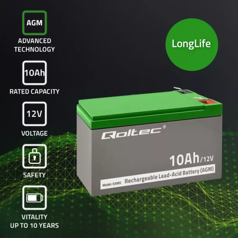 AGM aku 12V 10Ah hooldusvaba UPS-ile