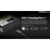 Akulaadija Nitecore Ci4 — universaalne USB-laadija Liitium-ioon / NiCd / NiMH jaoks, 5/9/12 V sisend, 3 A, plastist, 0,1914 kg