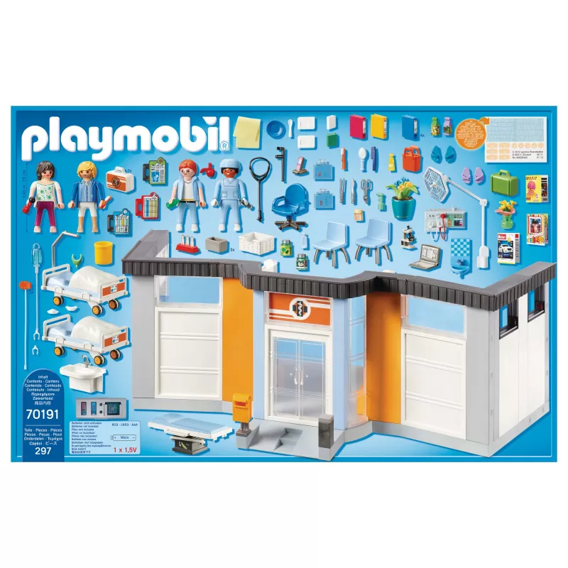 Mängufiguur Playmobil 70191 Sisustatud haiglaosakond 297 osa