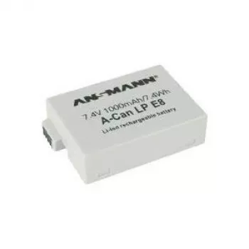 Ansmann A-Can LP-E8 - Kaamera aku Li-Ion 1000 mAh - Canon EOS 550, 600, 650, 700, Kiss X4, Kiss X5, Rebel T2i, Rebel T3i, Rebel T4i, Rebel T5i jaoks