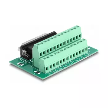 DeLOCK D-Sub 25 kontaktiga isane klemmiplokile DIN-liistule 51mm x 86mm x 30mm