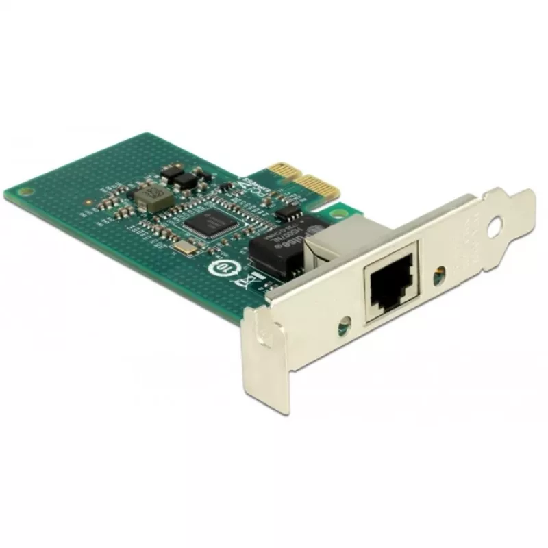 DeLock PCI Express kaart > 1 x Gigabit LAN - võrguadapter - PCIe 2.1 madalprofiil - Gigabit Ethernet