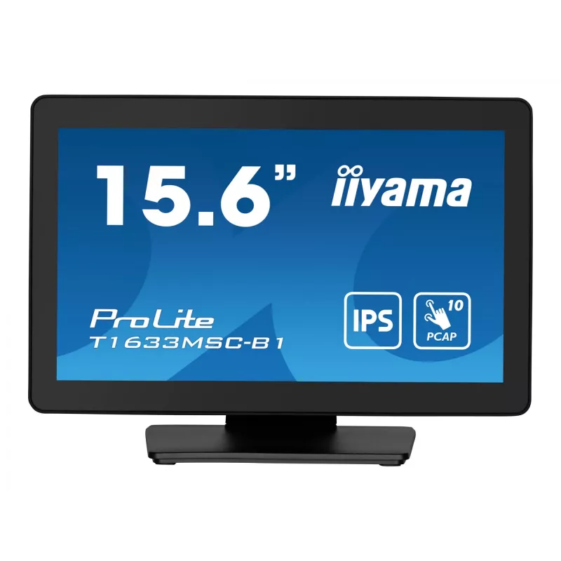 iiyama ProLite T1633MSC-B1 arvutimonitor 39,6 cm (15,6 tolli) 1920 x 1080 pikslit Full HD LCD puuteekraaniga must