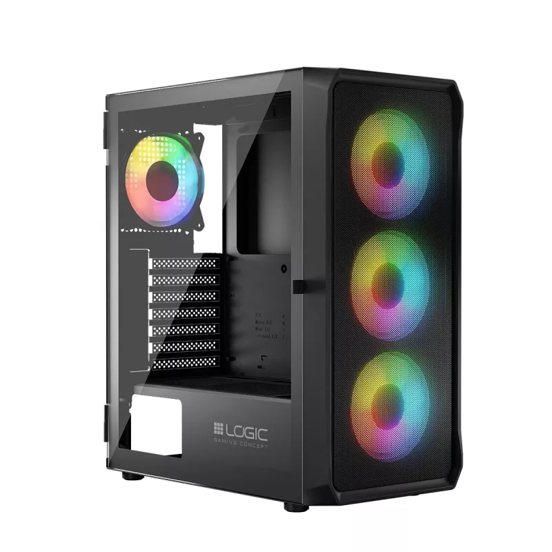 Arvutikorpus Logic Concept Portos ARGB ATX Must