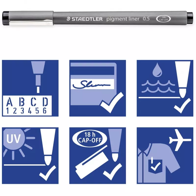 Fineliner Staedtler pigment liner 308 sinine 1 tk