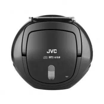 Kaasaskantav CD-mängija JVC RD‑E221B — must, CD/MP3, kassetitekk, USB taasesitus, FM-raadio, AUX, aku-/vooluvõrgu toide