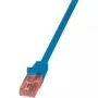 Logilink RJ45 võrgukaabel CAT 6 U/UTP [1x RJ45-pistik - 1x RJ45-pistik] 2 m sinine leegiaeglustav (CQ2056U)