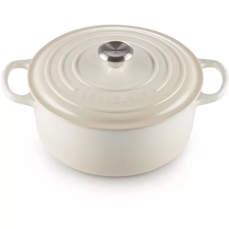 Le Creuset Signature Roaster round 26cm meringue (21177267164430)