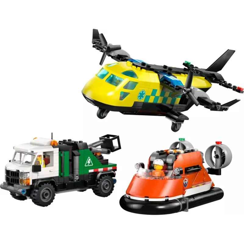 LEGO CITY 60505 Lennuk, Teenindusauto ja Hõljuk