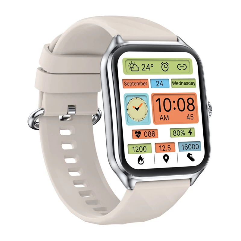 Zeblaze GTS 4 nutikell — 1,94-tolline (4,93 cm) AMOLED 466×466 px, puuteekraan, Wi‑Fi, metallkest, silikoonrihm (valge)