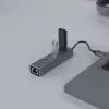 SAVIO USB-A jaotur RJ-45 Gigabit Ethernetiga AK-57 — 3× USB-A + RJ-45, USB 3.2 Gen 1 Micro‑B host, 5 Gbit/s, 4 porti, hall