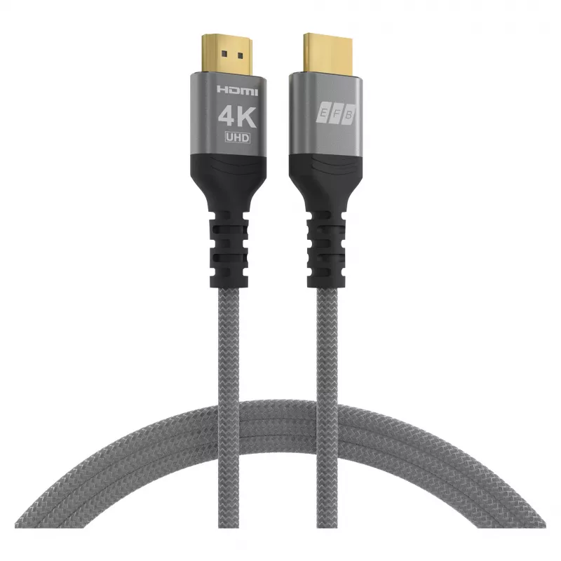 EFB Elektronik HDMI-kaabel High-Speed koos Ethernetiga 4K60Hz Hall - Kaabel - Digitaalne/Ekraan/Video (HDMI-20-00001)