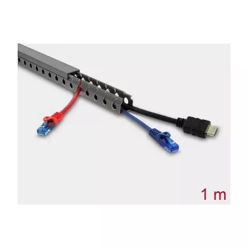 Kaablirenn DELOCK 22027, 25×25 mm ristlõige, 1 m pikkus, hall
