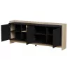 Cama PORTO 3D kummut 190x38x77 tamm/must