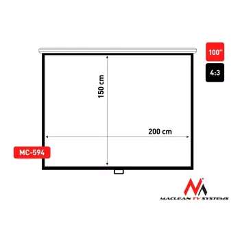 Projektsioonekraan Maclean MC-594 2,54 m (100 tolli) 3:4