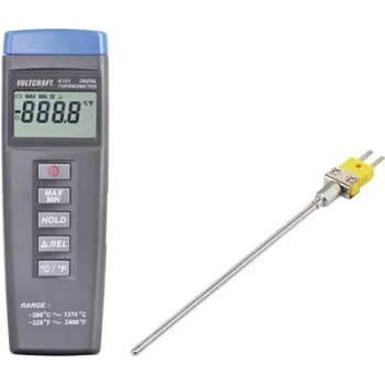 VOLTCRAFT K101 + TP 200 temperatuurimõõteseade -200 kuni +1370 °C Mõõteandur Tüüp K