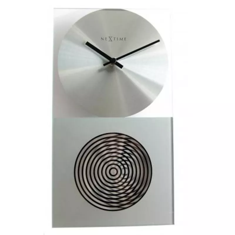 NeXtime klok 3028 OP kell, 16x30,2 cm, Seinale, Klaas, Hõbedane