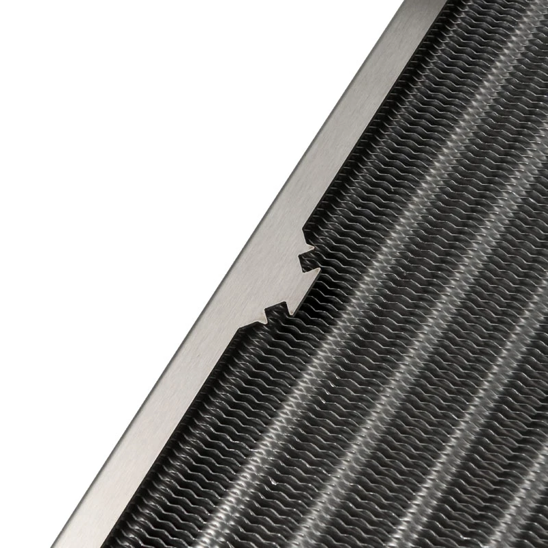 Radiaator Aqua-Computer airplex radical 2/480 — Alumiinium/Vask/Roostevaba teras, 520×140×40 mm