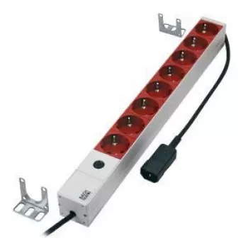 19-tolline 1U toitepistikupesa UPS-ile, 8x Schuko, C14 sisend, 2m (CABINETACC3)