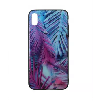 Tellur kaitsev klaasümbrise iPhone XS Max jaoks trükitud palmimustriga