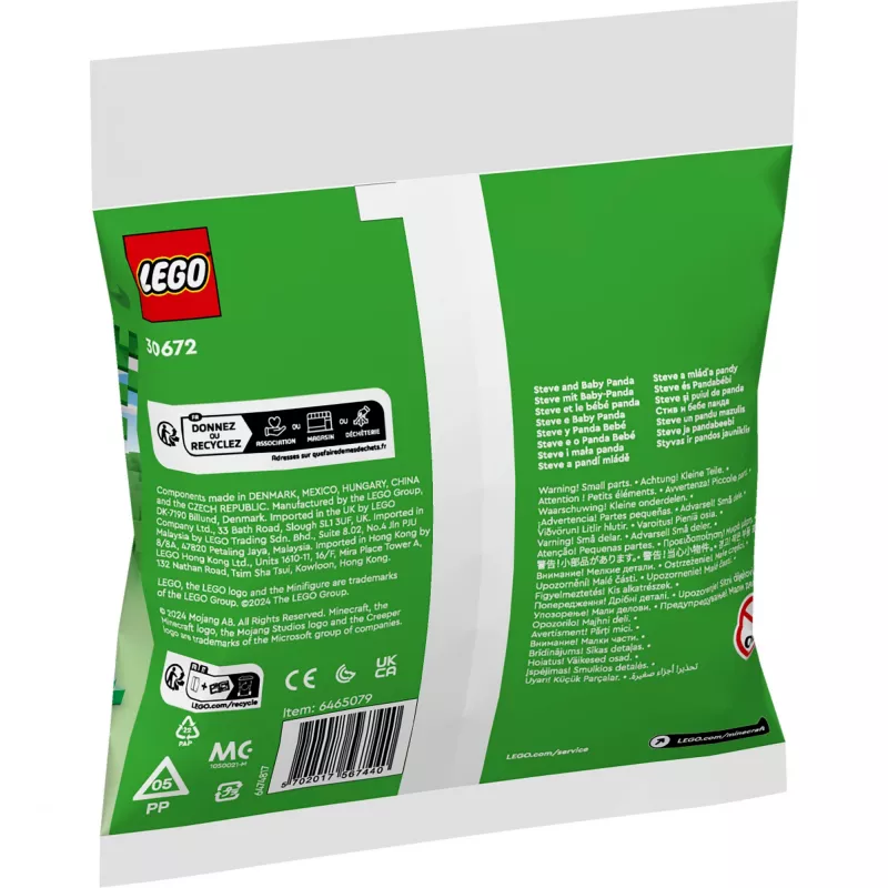 LEGO Minecraft Steve ja beebipanda 30672 Polükott