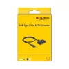 DeLOCK 63803 kaabli soovahetaja USB C 22-kontaktiline SATA must 0,5 m