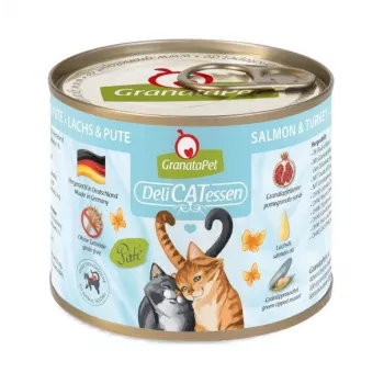 Märg kassitoit Fox4Pets DeliCATessen lõhe ja kalkun 200 g — teraviljavaba, gluteenivaba, täiskasvanud kasside täisväärtuslik sööt