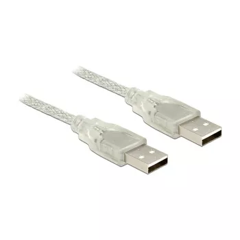 USB-kaabel DeLOCK 83888 USB 2.0 1,5 m läbipaistev