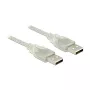 USB-kaabel DeLOCK 83888 USB 2.0 1,5 m läbipaistev