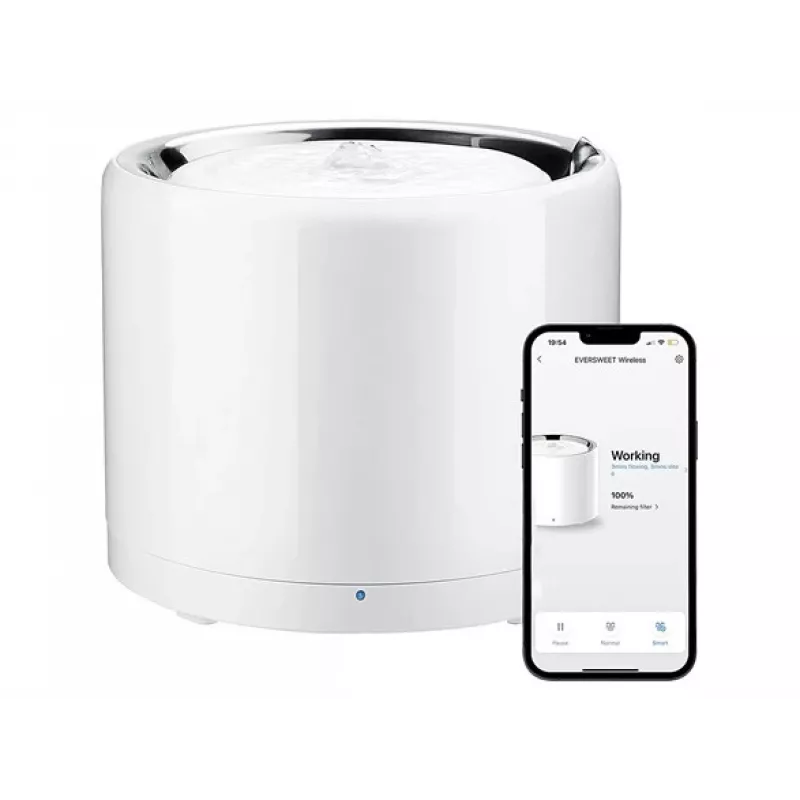 PETKIT EverSweet 3 Pro UVC koera/kassi söötja/jootja Akrüülnitriilbutadieenstüreen (ABS), silikoon, roostevaba teras Valge Universaalne automaatne lemmikloomajootja