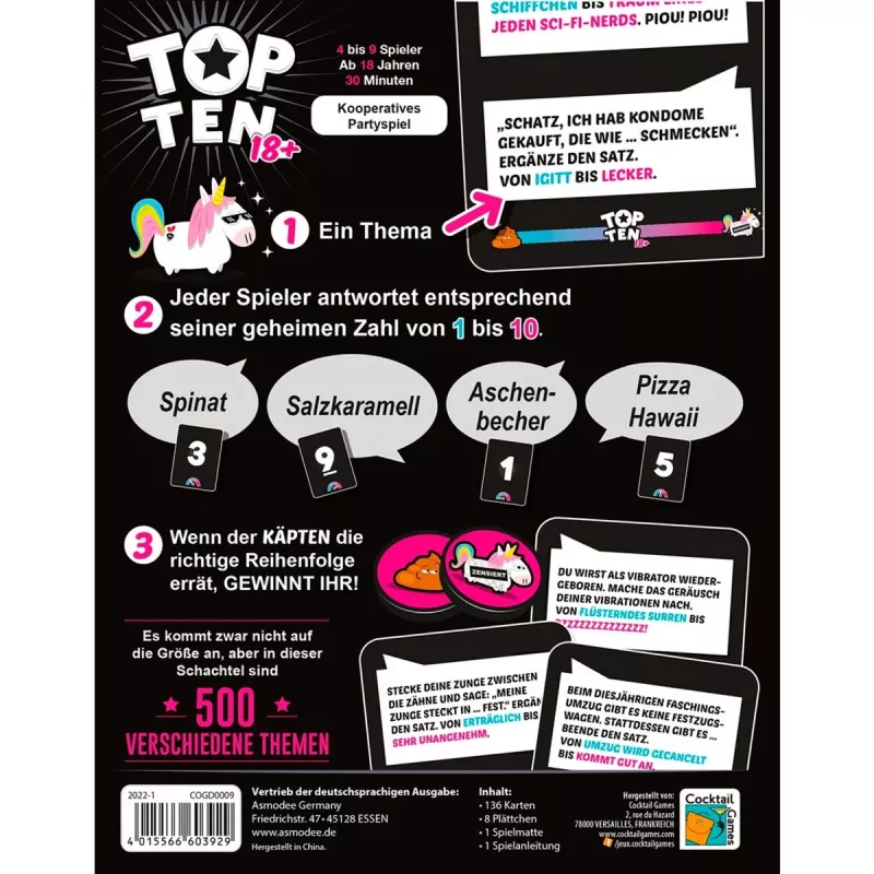 Top Ten 18+, Seltskonnamäng