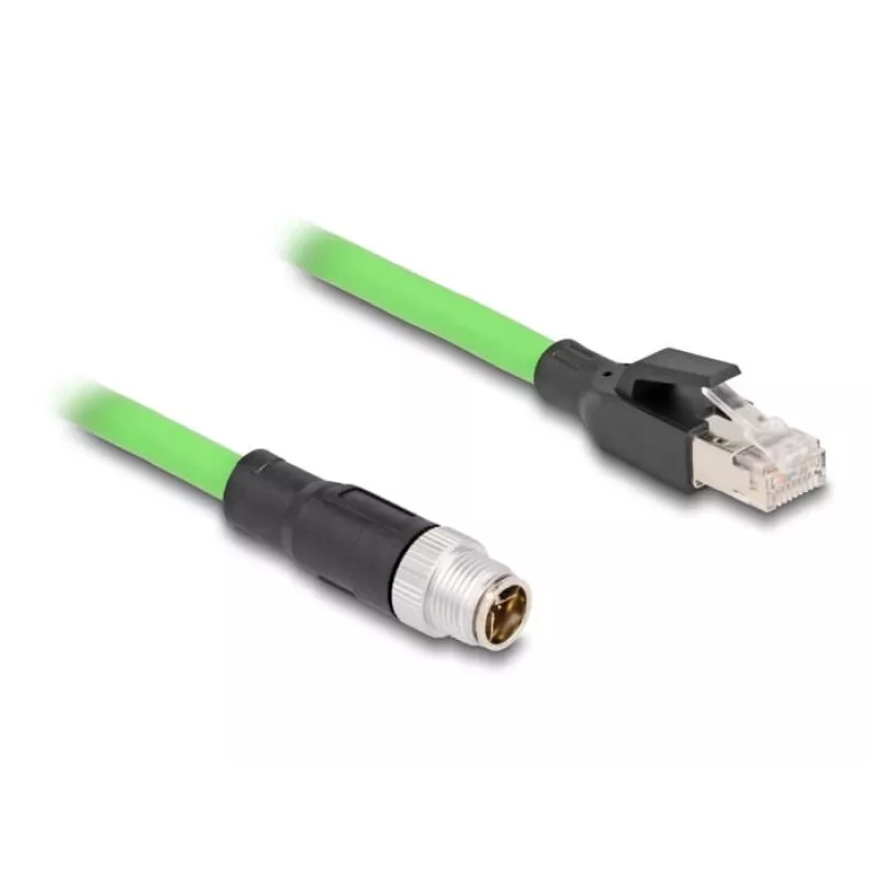 Võrgukaabel DeLOCK M12-kaabel X-kodeeritud 8-pin isane RJ45 isasele PUR (TPU) 1 m