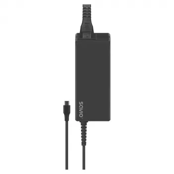 Sisene vahelduvvoolu laadija SAVIO ZA-01, 65 W USB-C PD 3.0, 100–240 V sisend, ühe pordiga, must