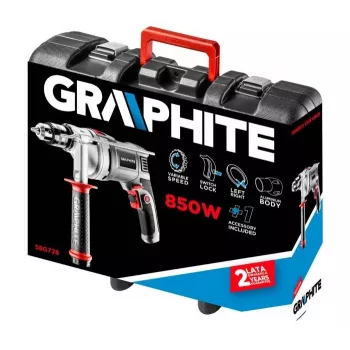 Püstolkäepidemega puur Graphite 58G728, 3000 p/min, võtmega padrun, 1,3 cm