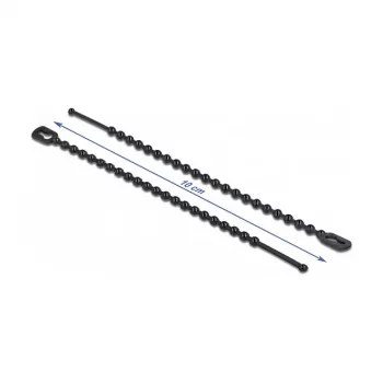 Helmestatud kaabliside DeLOCK 19566 P 100 x L 2,4 mm must 100 tk